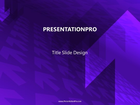 Arrow Purple PowerPoint Template title slide design