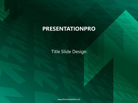 Arrow Teal PowerPoint Template title slide design