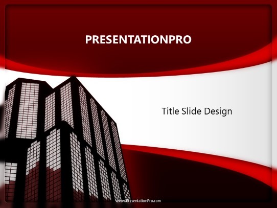 Building Red Business PowerPoint template - PresentationPro