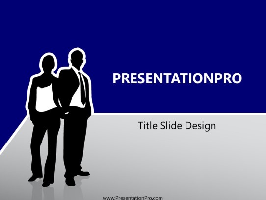 Business 02 Blue PowerPoint Template title slide design