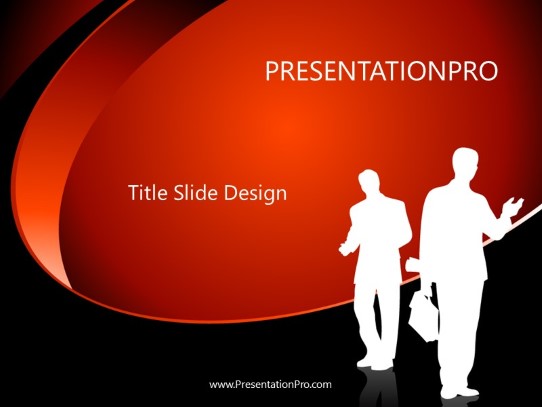 Business 09 Red PowerPoint Template title slide design