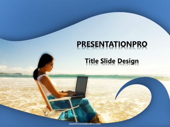 Working Remotely PowerPoint Template title slide design