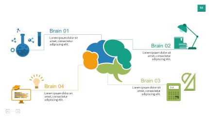 Brain Layout PowerPoint Infographic pptx design