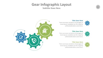 Gear Infographic Layout PowerPoint Infographic pptx design