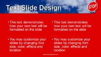 Stop In Clouds Widescreen PowerPoint Template text slide design