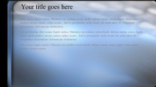 Soft Blue Widescreen PowerPoint Template text slide design