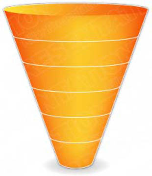 Download cone down 6orange PowerPoint Graphic and other software plugins for Microsoft PowerPoint