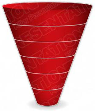 Download cone down 6red PowerPoint Graphic and other software plugins for Microsoft PowerPoint