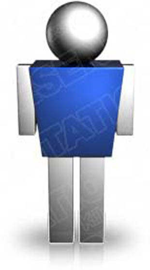 Download 3d man blue PowerPoint Graphic and other software plugins for Microsoft PowerPoint