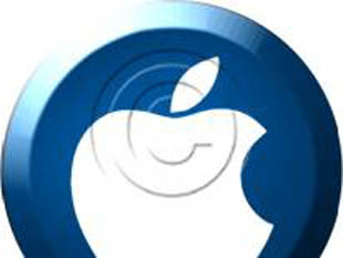 Transparent Button Apple Blue PPT PowerPoint picture photo