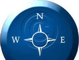 Transparent Button Compass Blue PPT PowerPoint picture photo
