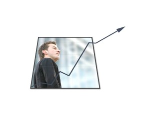 PowerPoint Image - 3D Arrow Rise Square