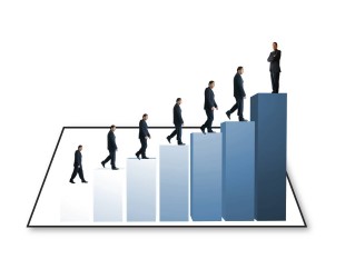 PowerPoint Image - 3D Business Chart People Square