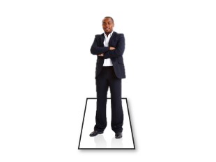 PowerPoint Image - 3D Business Man Standing 05 Square
