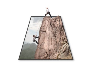 PowerPoint Image - 3D Business Mountain Climb Square