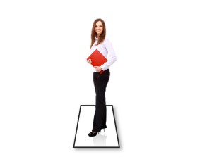 PowerPoint Image - 3D Business Woman Standing 06 Square
