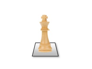 PowerPoint Image - 3D Chess King Light Square