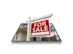 PowerPoint Image - 3D House For Sale Sign Square