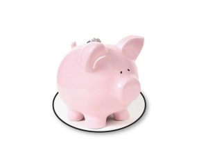 PowerPoint Image - 3D Piggy Bank Circle