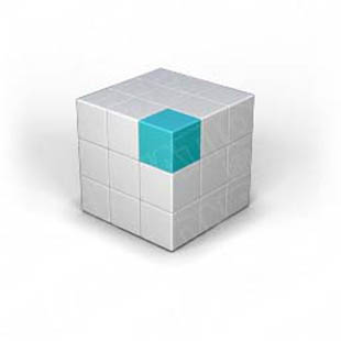 Download puzzle cube 2 teal PowerPoint Graphic and other software plugins for Microsoft PowerPoint