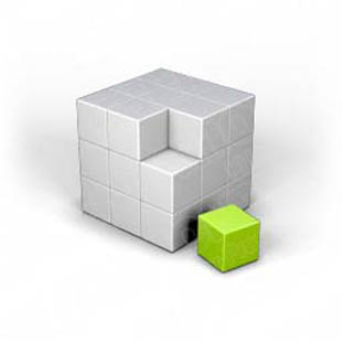 Download puzzle cube 3 green PowerPoint Graphic and other software plugins for Microsoft PowerPoint