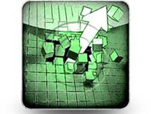 Breakthrough Success Green Square Color Pencil PPT PowerPoint Image Picture