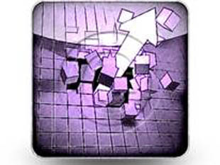 Breakthrough Success Purple Square Color Pencil PPT PowerPoint Image Picture