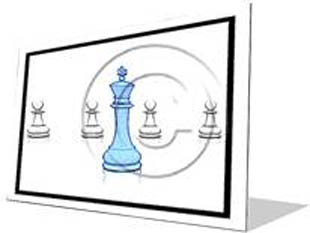 Chess Leadership Blue F Color Pencil PPT PowerPoint Image Picture