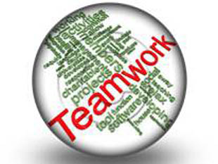 Teamwork Word Cloud Circle PPT PowerPoint Image Picture