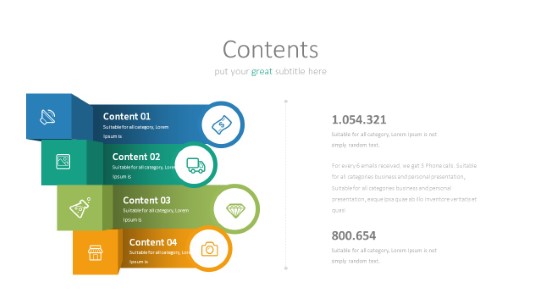 003 Contents Boxes PowerPoint Infographic pptx design
