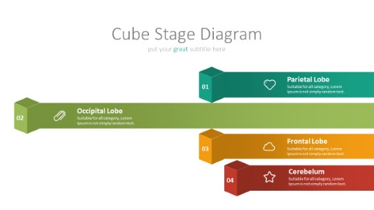 010 Chain Cube Stages 2 PowerPoint Infographic pptx design