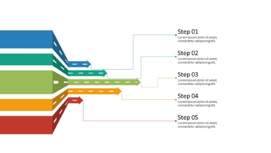 086 - Steps Arrows PowerPoint Infographic pptx design