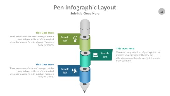 Pen 011 PowerPoint Infographic pptx design
