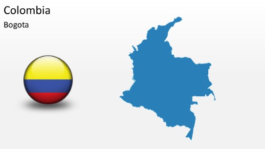 PowerPoint Map - Colombia