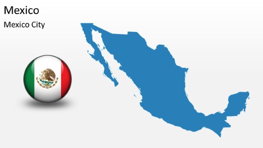 PowerPoint Map - Mexico 1