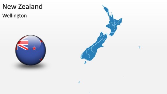 PowerPoint Map - New Zealand