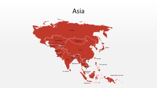 PowerPoint Map - Asia 009