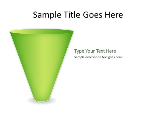 Cone Down A 1green PowerPoint PPT Slide design