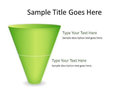 Cone Down A 2green PowerPoint PPT Slide design