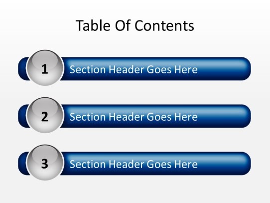Table Of Contents 3 PowerPoint PPT Slide design