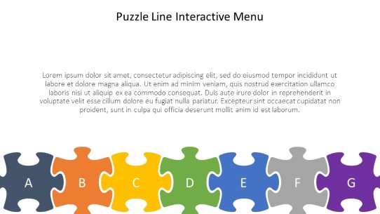 Interactive Puzzle Line 7 PowerPoint PPT Slide design