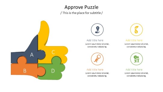 Approve Puzzle 3 PowerPoint PPT Slide design
