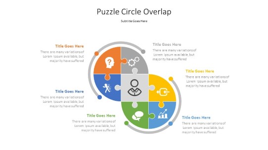 Circles Joined Puzzle PowerPoint PPT Slide design
