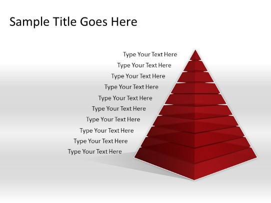 Pyramid A 10red PowerPoint PPT Slide design