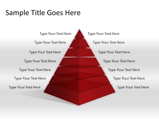 Pyramid B 7red PowerPoint PPT Slide design