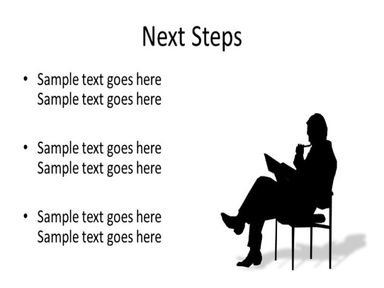 Chair Silhouette 03 PowerPoint PPT Slide design