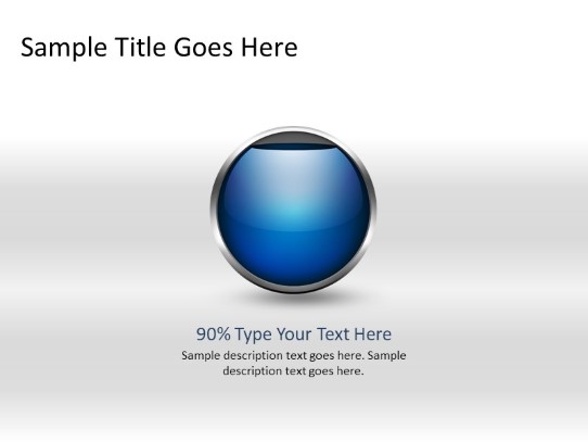 Ball Fill Blue 90a PowerPoint PPT Slide design