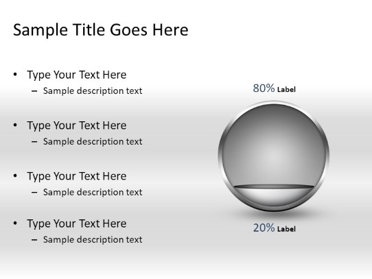 Ball Fill Gray 20c PowerPoint PPT Slide design