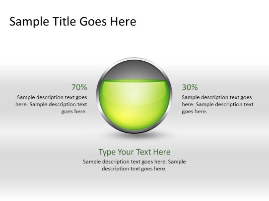 Ball Fill Green 70b PowerPoint PPT Slide design