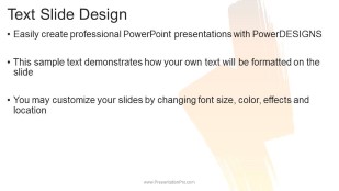 Paint Brush Orange 2 Wide PowerPoint Template text slide design